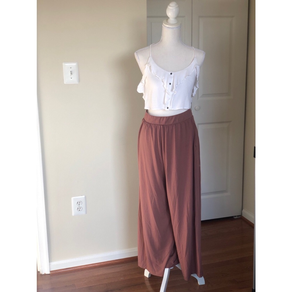 Uniqlo Wide Pants Mauve/Pink